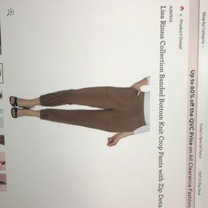 Knit crop pants with zip detail